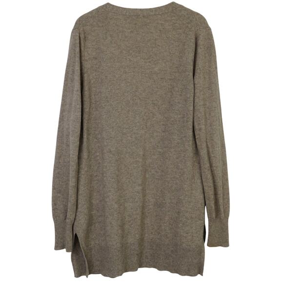 Adrienne Vittadini Tan Mocha Cashmere Cardigan Sweater Medium - Picture 3 of 5